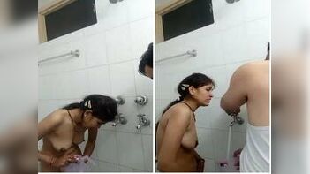 Desi Couple Enjoys Refreshing Bath After Passionate Intimacy