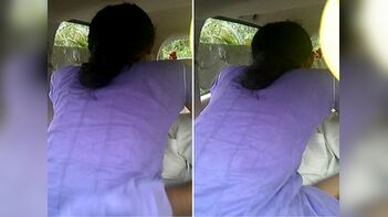 Tamil Desi Girl Rides Lover's Dick On Car in Unique Way