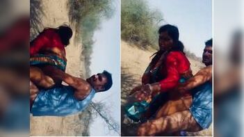 Outdoor Desi Randi Fucked - Unusual Standing Position Captured on Camera