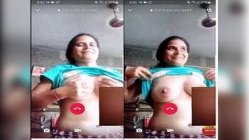 Hot Desi Bhabhi Flaunting Her Boobs and Pussy on Video Call - A Must-See!