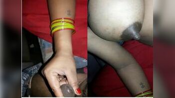 Indian Village Wife Gives Sensual Handjob While Husband Gently Massages Her Milky Breasts