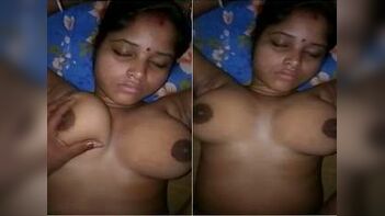 Indian Housewife's Boob Pressing and Intense Lovemaking - Part 2
