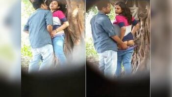 Desi Lovers Engage in Standing Sex in Park