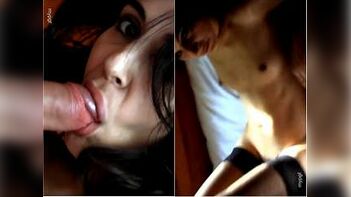 Horny NRI Bitch Gags on Thick Cock and Swallows Every Drop.