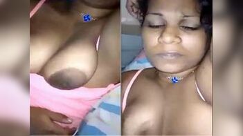 Fiery Lankan Wife Jerking Cock and Squeezing Tits Hard.