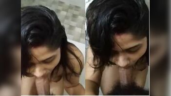 Desi Bhabhi Slut Deepthroats and Swallows Hubby's Cum Like a Pro.