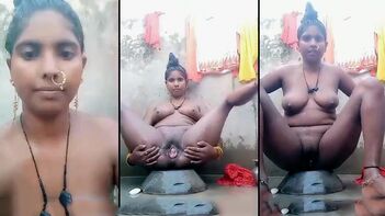 Village leaked MMs Desi bhabhi having bath oudoor