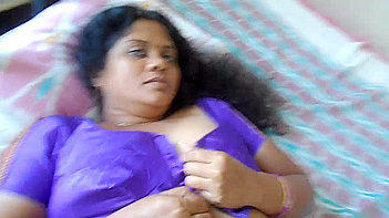 Horny Mallu Bhabhi in Purple Sari Gets Pounded Hard in Homemade Sex Scandal.