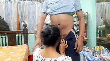 Indian Bhabhi Sucks Dick Like a Whore, Mind-Blowing Blowjob Scene