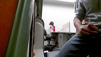 Amateur Masturbation In The Office, Colleague Gets A Fucking Show
