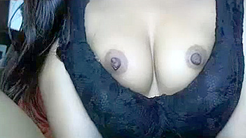 Indian College Girl with Big Brown Nipples Dripping Wet on Cam