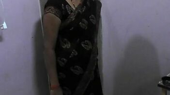 Wife Strips Out of Saree, Juicy Pussy on Full Display, Perverted Husband Captures Every Damn Second