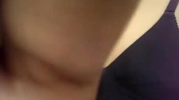 Desi Bitch in Tight Black Bra Shows Off Her Juicy Tits and Pussy