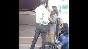 Indian Couple Getting Wild and Dirty in Delhi Metro, Sucking Faces Like Pros