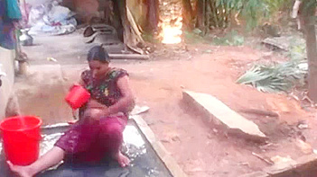 Dirty-Talkin’ Desi Bhabhi Gets Wild in Outdoor Shower, Soaking Wet, Filthy Acts Caught on Camera