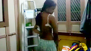 Dark-Skinned Desi Babe Strips Down in Filthy Homemade Nude Clip