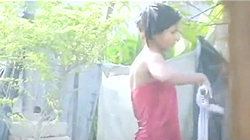 Indian Chick Gets Nailed in Outdoor Shower, Soaked and Screaming Wild