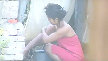 Indian Chick Gets Nailed in Outdoor Shower, Soaked and Screaming Wild