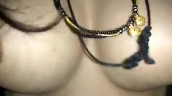 Indian Housewife with Natural Tits Teases and Sucks Dick Like a Whore
