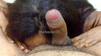 Indian Wife With Huge Juicy Tits Sucking Her Lover’s Massive Dick Like a Whore