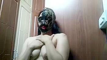 Damn Hot Indian Chick Flashing Her Fucking Perfect Tits In A Mask