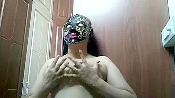 Damn Hot Indian Chick Flashing Her Fucking Perfect Tits In A Mask