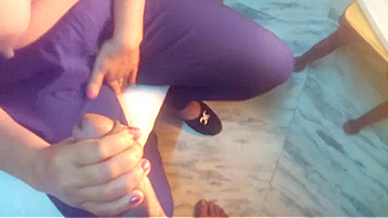 Bhabhi Sucks Dick and Gives Mind-Blowing Handjob to Horny Husband