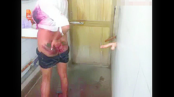 Indian Chick Pounding Herself with a Massive Dildo in the Shower