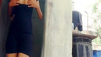 Amateur Teen Flashing Her Tits Outdoors, Soaked Pussy, Wild Action