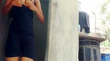 Amateur Teen Flashing Her Tits Outdoors, Soaked Pussy, Wild Action