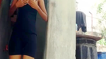 Amateur Teen Flashing Her Tits Outdoors, Soaked Pussy, Wild Action