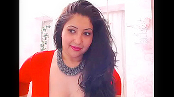 Babe Strips in Red Lingerie, Camming Like a Fucking Pro