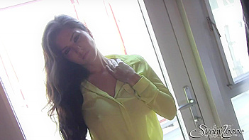 Indian Goddess Sunny Leone Strips Out of Her Tight Yellow Shirt Like a Damn Tease