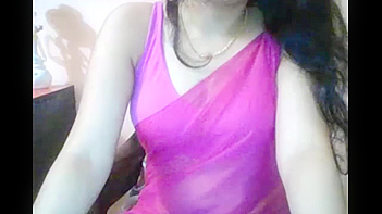 Indian Bhabhi Strips Down in Purple Sari, Pussy Soaked and Ready