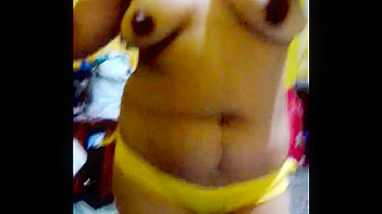 Aunty in Yellow Lingerie Gets Wild and Dirty