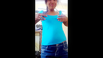 Busty Desi Teen Flashing Her Massive Tits and Dripping Pussy