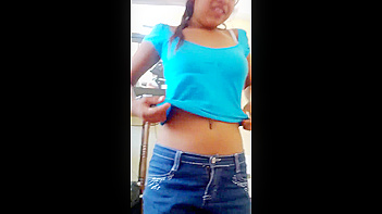 Busty Desi Teen Flashing Her Massive Tits and Dripping Pussy