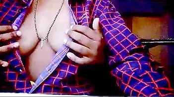 Indian GF’s Natural Tits Exposed by Dickhead Husband