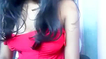 Indian GF in Red Lingerie Strips and Teases Like a Damn Goddess