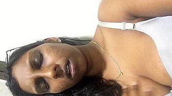 Indian Chick With Massive Titties Playing With Her Nipples In A Tight Bra