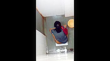 Chicks Getting Caught on Hidden Cam in Public Toilet