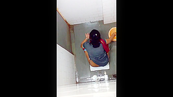 Chicks Getting Caught on Hidden Cam in Public Toilet