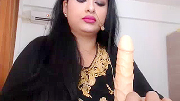 Indian BBW Bhabhi Nails It with a Massive Dildo