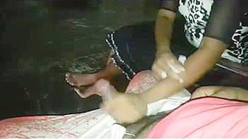 Tamil Chick Sucks Dick in Restaurant, Young Slut Jerking Off Boyfriend Wildly