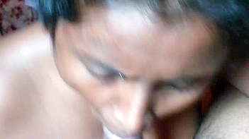Sri Lankan Big-Titted Wife Sucks Dick Like a Whore in Homemade Blowjob Frenzy