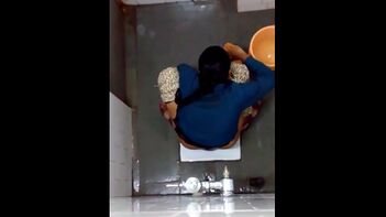 Indian Chick Strips Down and Changes Pad in Bathroom - Soaked Pussy Close-Up