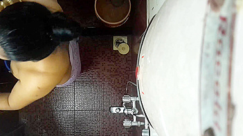 Indian Bhabhi Getting Soaked in the Shower, Wet Pussy Action
