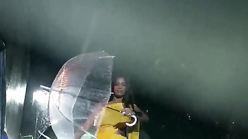 Poonam Pandey Gets Soaked and Sexy in a Rainy Pussy Dance