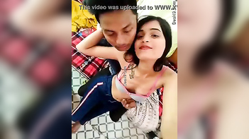 Sensuous Selfie: Topless Desi Girl Captured Kissing Lover in Viral Video